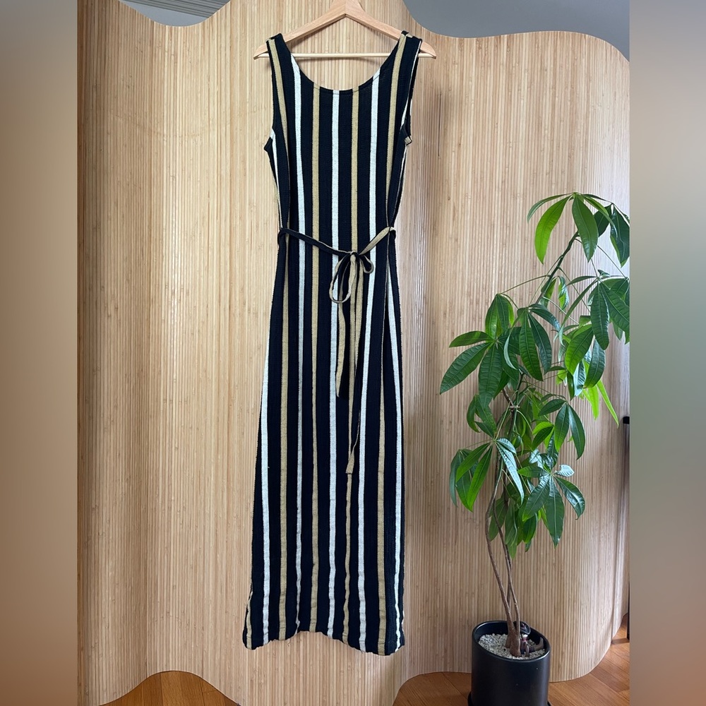 Ace and Jig S/M Striped Sleeveless Maxi Dress Cotton